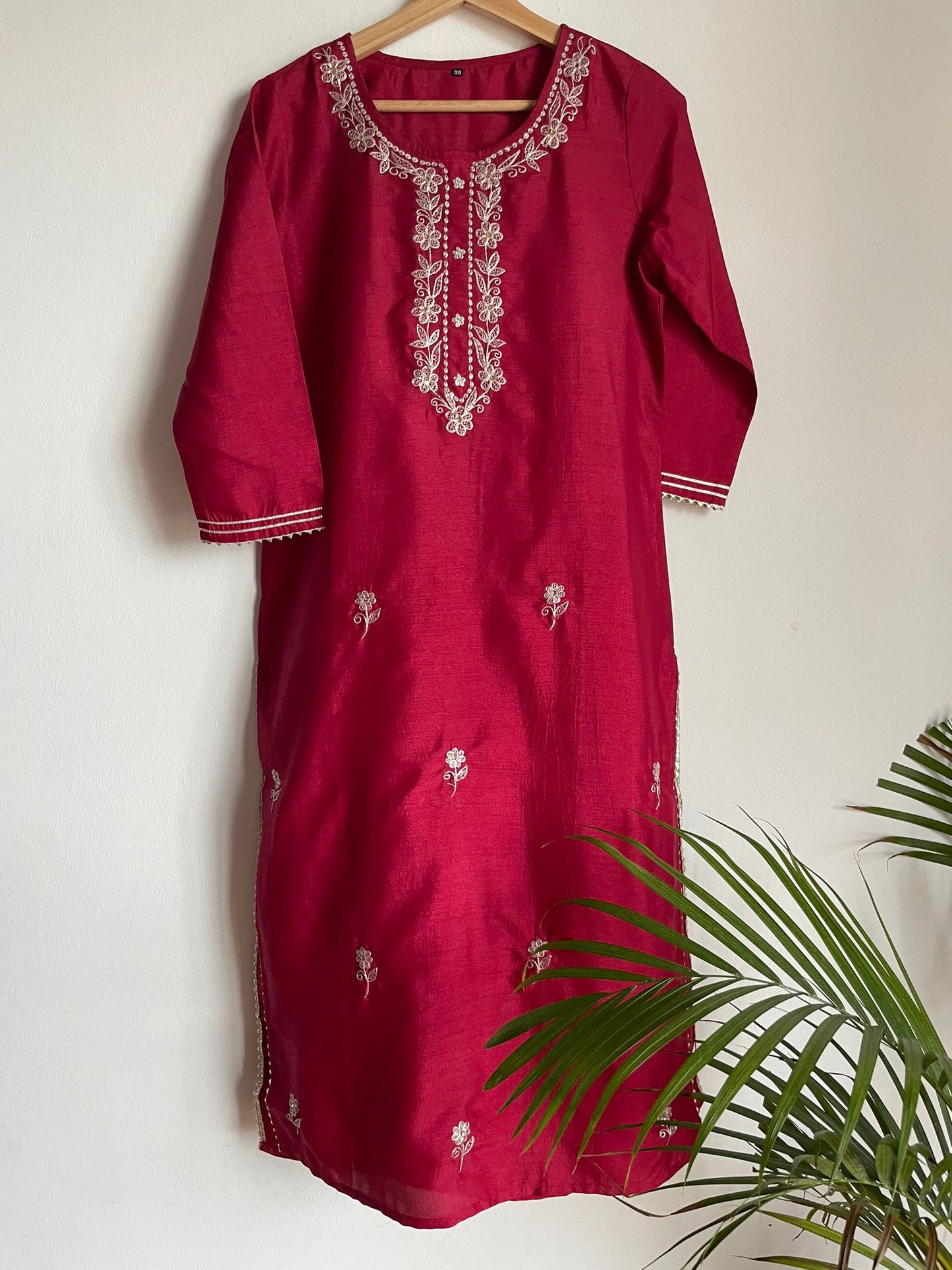 high quality and affordable chanderi silk suit from amaalya for women. Ideal for eid gifting