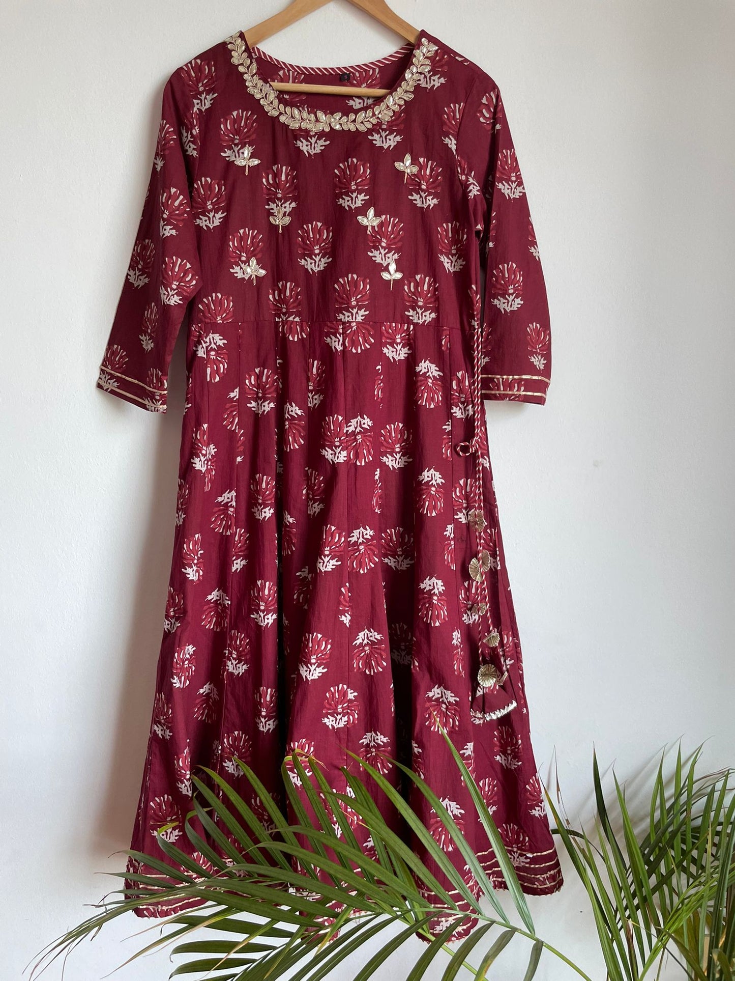 cotton anarkali suit for women, high quality cotton, handmade