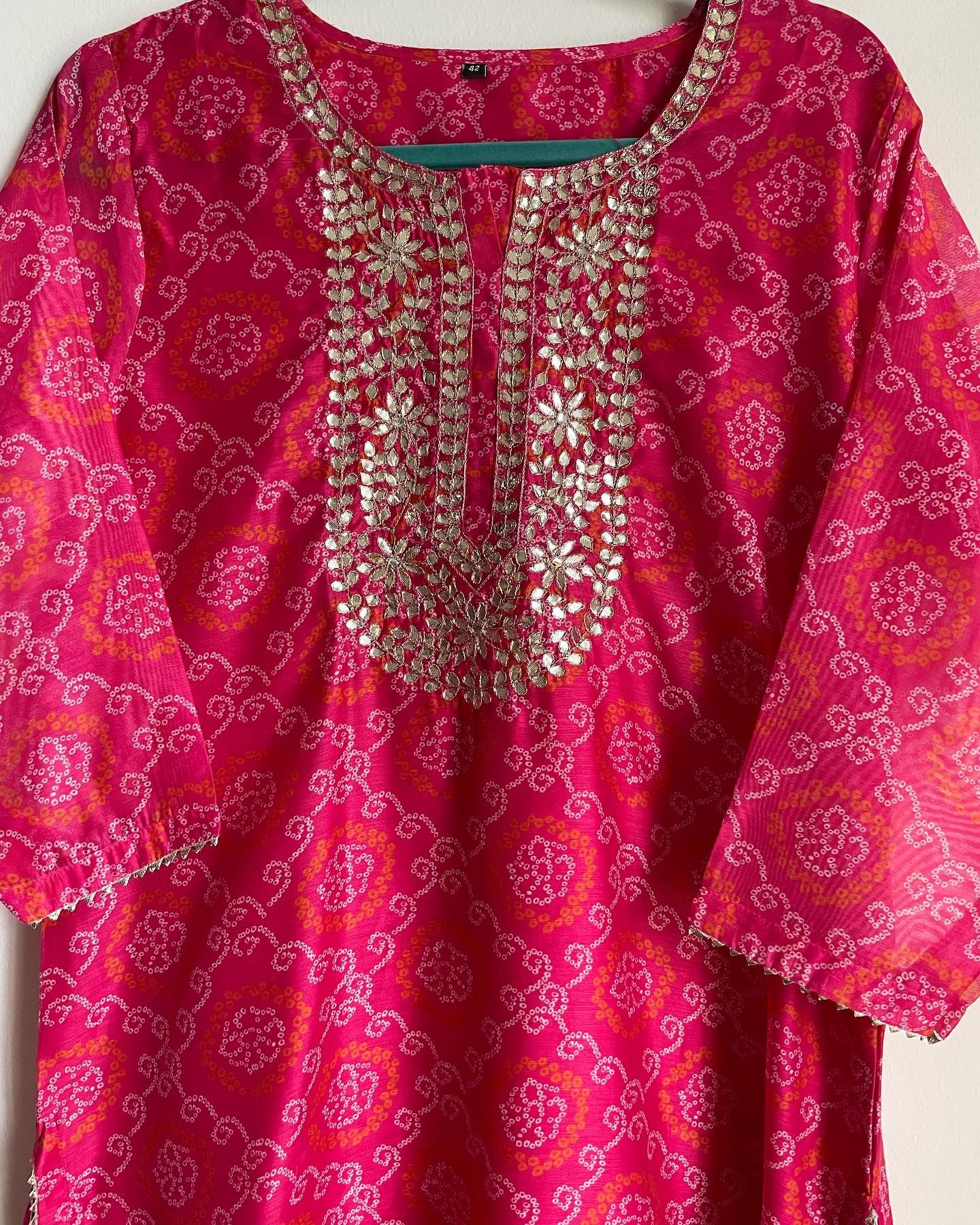 Silver and pink indian traditional suit