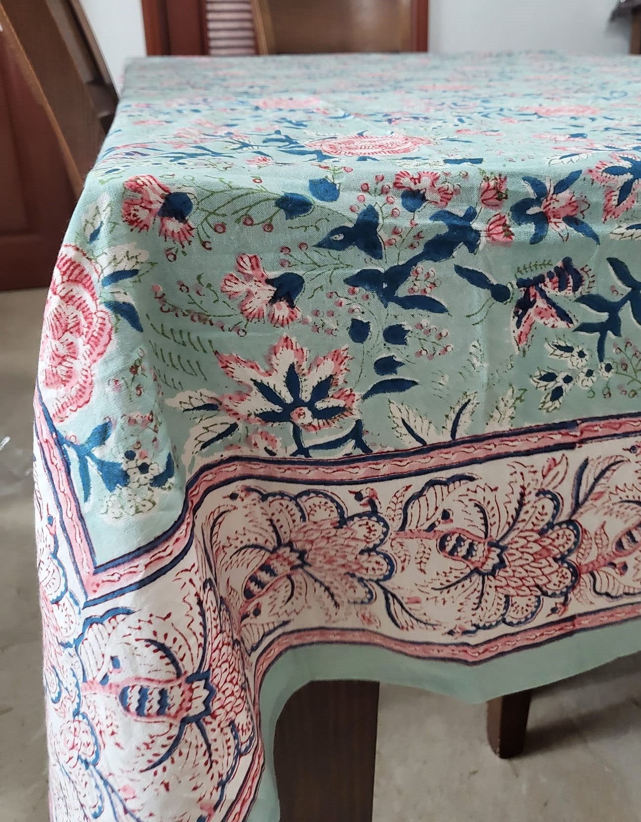 made by artisans in india table cover cotton handmade