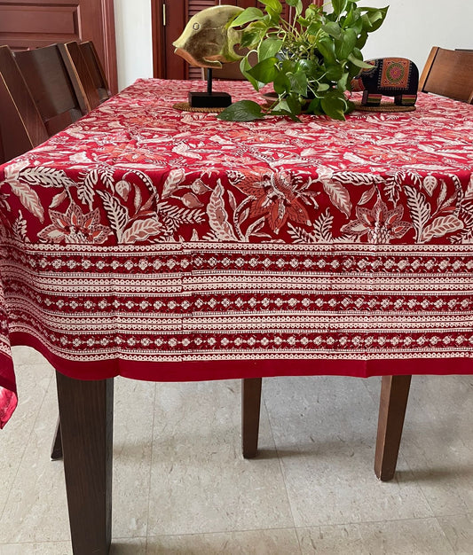 beautiful and comfortable handmade block printed table cover for women, shop now in Singapore