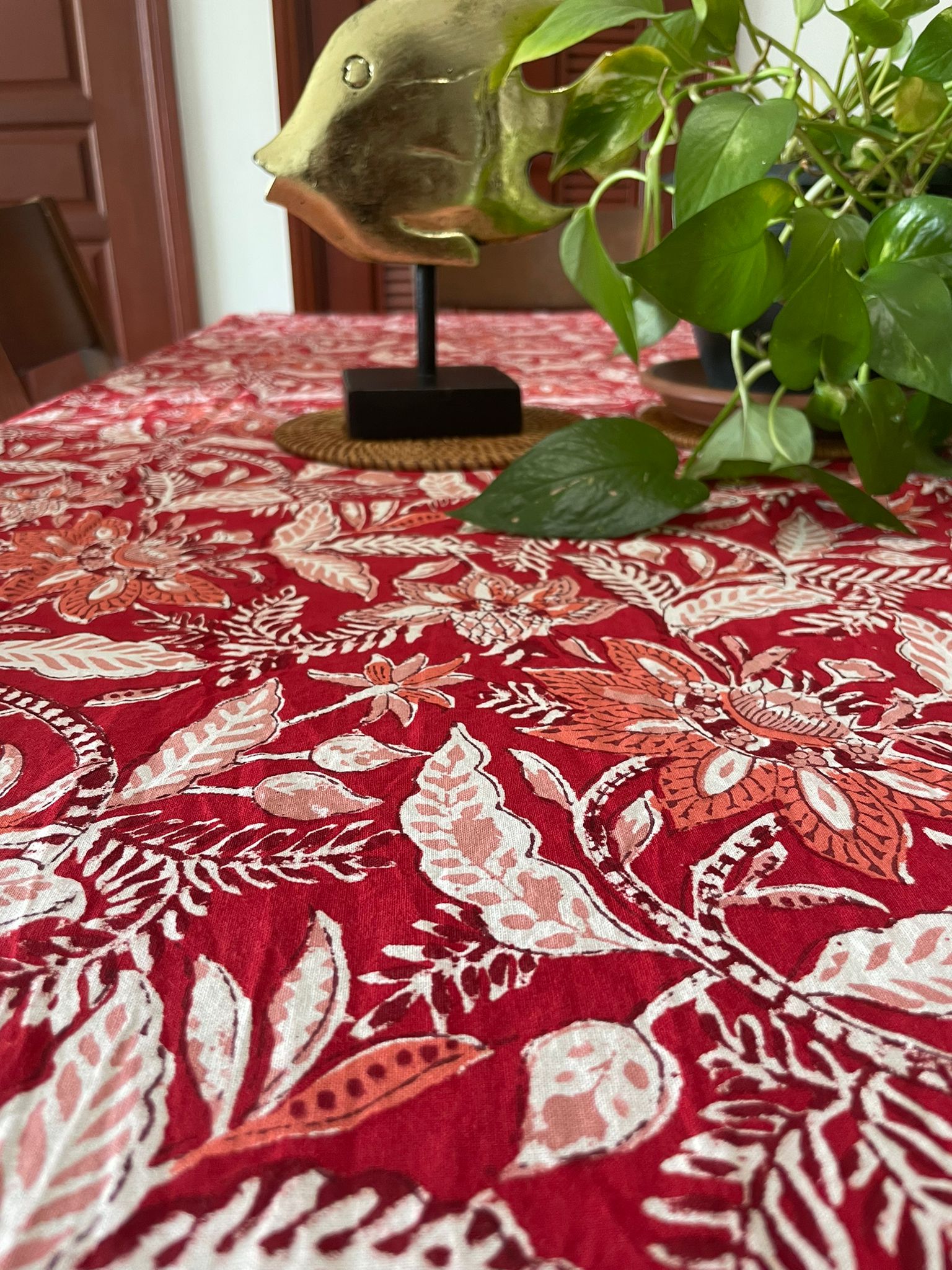 Superb and amazing handmade block printed table cover for women in Singapore