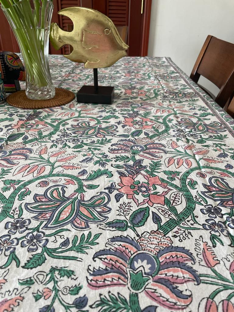 Light Green and light pink table cover for women in Singapore